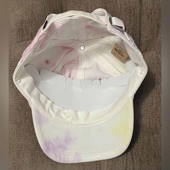 NWT Victoria Secret Pink Adjustable Baseball Hat Cap Pink Daisy Tie Dye - Picture 3 of 5